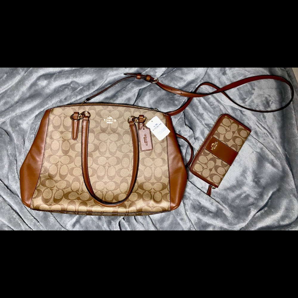 Coach Purse Khaki Saddle 2